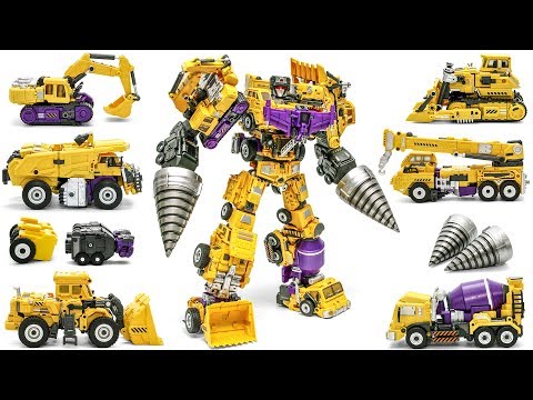 Transformers JINBAO G2 Yellow Devastator + Upgrade kit Combine Construction Vehicles Robot Toys