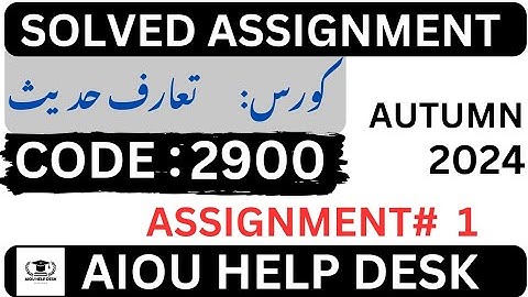 aiou code 2900 solved assignment  autumn 2024