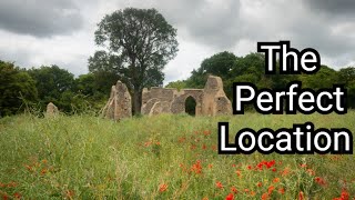 Photographing a 14th-Century Chapel in a field of Poppies