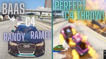 Eugene throws the PERFECT C4 to blow up Baas MID CHASE with Randy Bullet + Ramee (multiple POVs)