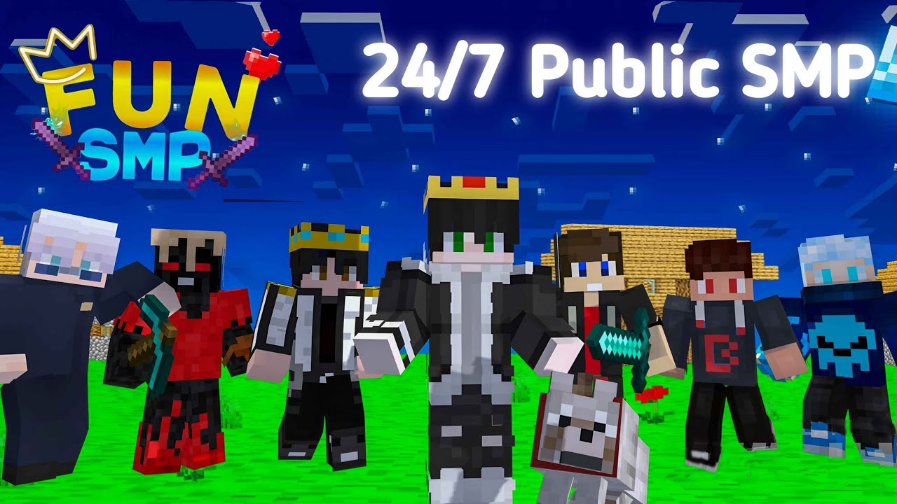 24/7 Minecraft Public Smp || Minecraft Live Stream || Java + Pe 24/7 ...