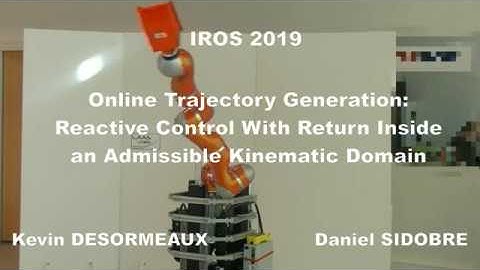 Online Trajectory Generation: Reactive Control With Return Inside an Admissible Kinematic Domain