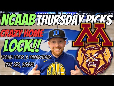 CRAZY HOME LOCK! NCAAB Picks Today 2/22/2024 | Free NCAAB Picks, Predictions & Sports Betting Advice
