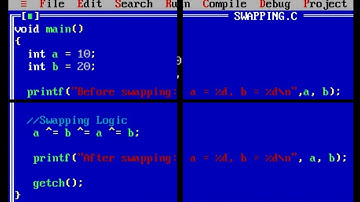 Swapping two numbers in C using XOR swap algorithm / Bitwise Exclusive OR Operator - New Version