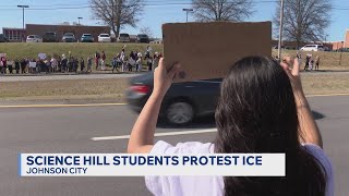 Science Hill high school students protest ICE during school hours