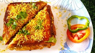 Masala toast | mumbai style masala toast | मसाला टोस्ट । street style | Delicately Flavoured |
