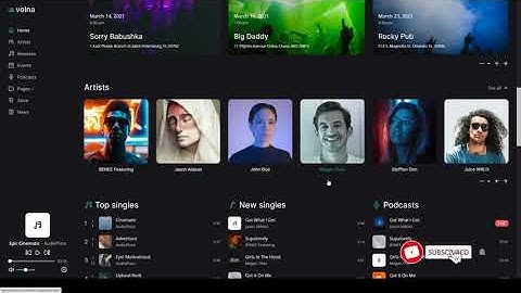 Volna  Record label and Music streaming HTML Template band artist