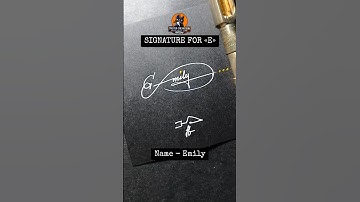 [Letter E Signature] How to Write a SIMPLE Name Signature for Emily