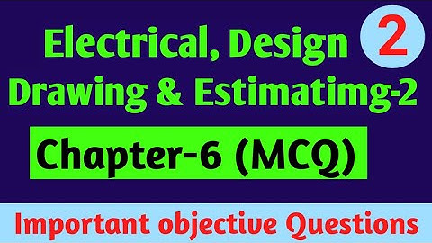 EDDE-2 objective Questions| Chapter-6|Overhead and underground lines MCQ| edde2|electrical6semester|