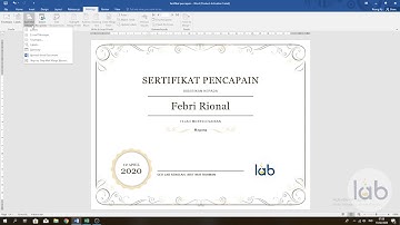 Tutorial Membuat Sertifikat Dengan Mail Merge MS WORD