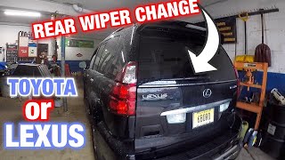 Toyota or Lexus rear wiper blade change made simple and easy