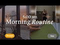 my 5am morning routine | creating healthy habits, realistic + productive