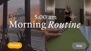 my 5am morning routine | creating healthy habits, realistic + productive