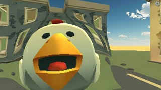 Cursed images and faces in chicken gun