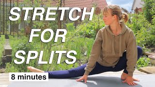 Stretch For Front Splits - Best Routine For Beginners 8 Min. No Talking