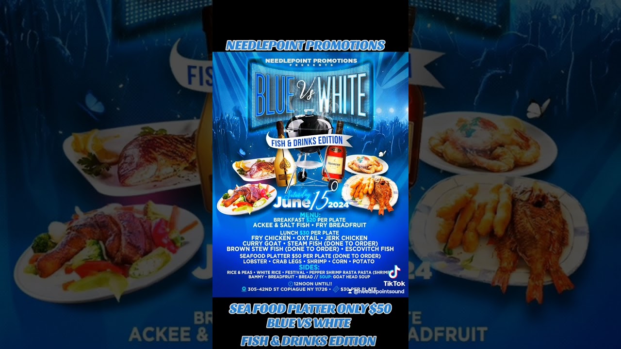 Watch NEEDLEPOINT PROMOTIONS BLUE VS WHITE FISH & DRINKS EDITION JUNE 15 2024 PLEASE SUBSCRIBE SHARE LIKE on YouTube Watch NEEDLEPOINT PROMOTIONS BLUE VS WHITE FISH & DRINKS EDITION JUNE 15 2024 PLEASE SUBSCRIBE SHARE LIKE on YouTube