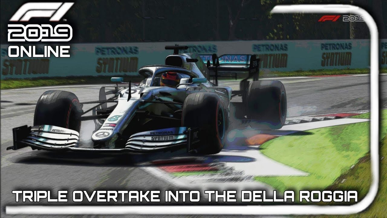 F1 2019 Online TRIPLE OVERTAKE INTO THE DELLA ROGGIA AT MONZA
