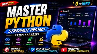 Master Python with Streamlit | Complete Project Tutorial | 0 to Hero