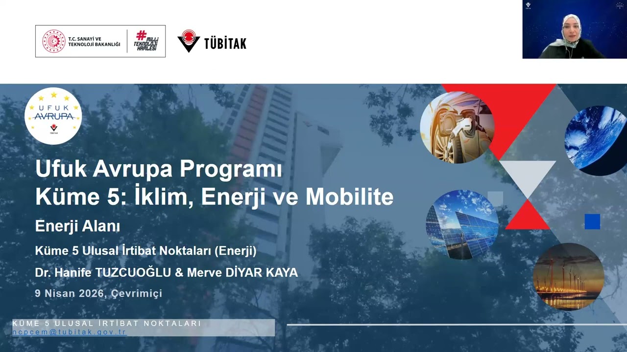 Ufuk Avrupa Küme 5 Enerji Alanı Çağrıları için Temel Bilgilendirme Semineri, 9 Nisan 2026