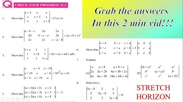 DETERMINANTS-EXERCISE-21.3-NIOS SR SEC MATHS-311-A SOLUTION KIT