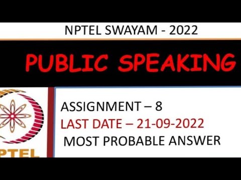 public speaking assignment 8