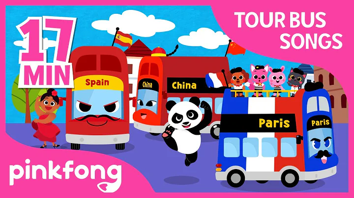 Paris Tour Bus and more | Traveling | +Compilation | Pinkfong Songs for Children