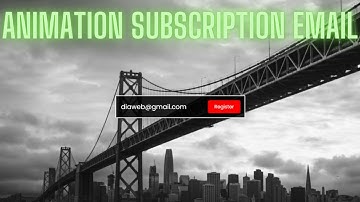 How To Create A Animation Email Subscription Form Using Only HTML And CSS | Dia Web