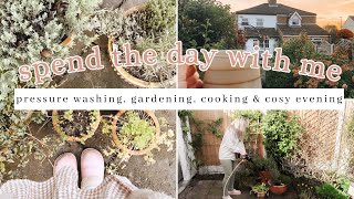 A Slow Sunday | spring is here, pressure washing, tuna pasta bake + a calm evening