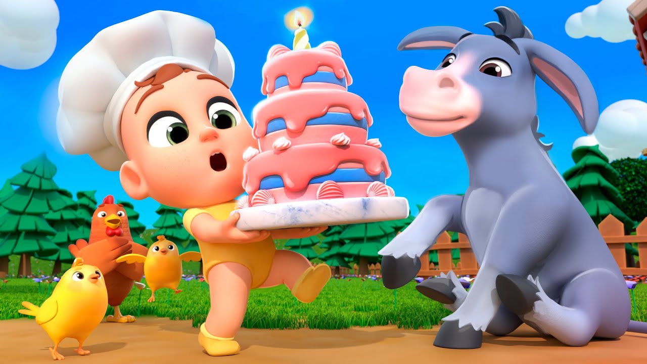 Baby and Animal Friends Bake a Cake! - Baby songs - Nursery Rhymes & Kids Songs