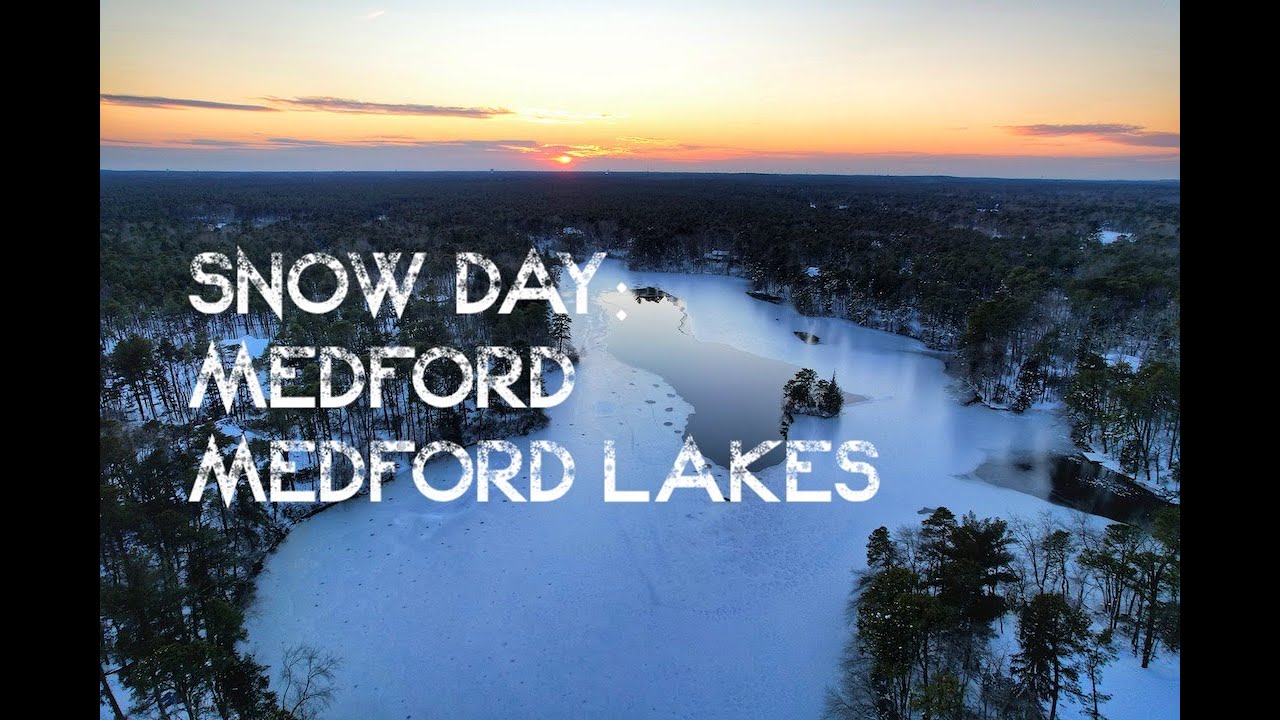 Drone Flight: Snow Day Medford & Medford Lakes