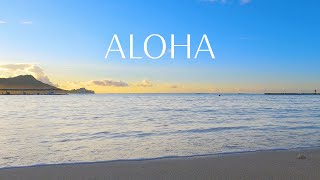【ハワイの海の音】ワイキキビーチの波の音に癒される｜自然の音でリラックス・疲労回復・心の充電｜４K映像 Relaxing Ocean Sounds at Waikiki Beach