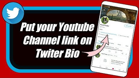How to put Youtube channel link on twitter bio