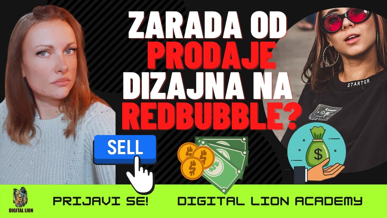 Zarada Od Prodaje Dizajna Na RedBubble I Digital Lion
