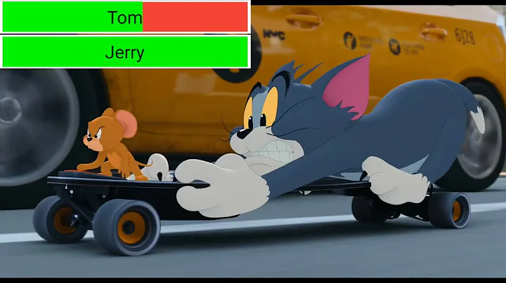 Tom & Jerry (2021) Skateboard Scene with healthbars