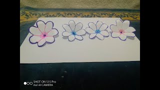 طريقه عمل ورد جميل من الورق |flowers from paper|ورد سهل من الورق|Crafts DIY|ورد سهل|flowers paper