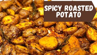 Crispy Roasted Baby Potatoes with Rosemary and Garlic | Spicy Roasted Potato Recipe |