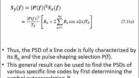 LECTURE18 PSD OF VARIOUS LINE CODES