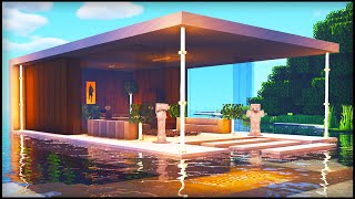 Minecraft Modern House On Water How To Build A Modern House Tutorial