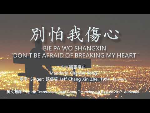 別怕我傷心 張信哲 Eng Sub. Don't Be Afraid Of Breaking My Heart. Jeff Chang XinZhe [QUALITY Eng Subs]