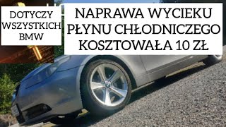 JAK NA STAŁE USZCZELNIŁEM WYCIEK WYCIEK PŁYNU CHŁODNICZEGO W BMW PRZEWÓD TERMOSTAT - CHŁODNICA