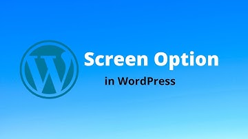 screen options in WordPress , use of screen option in WordPress