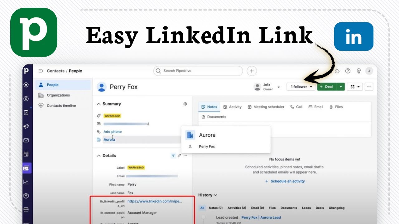 How to Integrate Pipedrive with Linkedin (Easy Sync Process) - YouTube