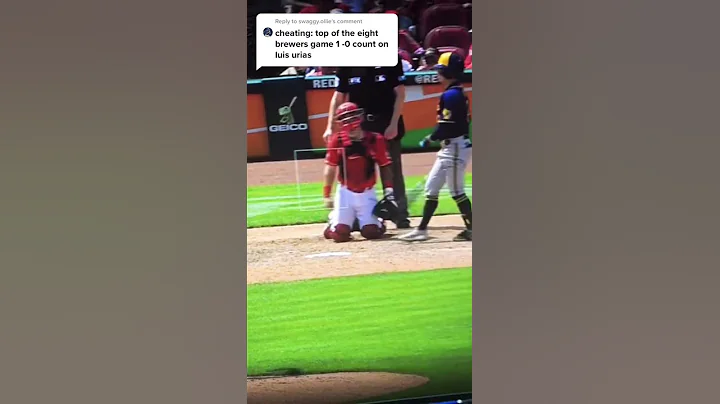 Another cheating call with the Milwaukee Brewers and Cincinnati Reds game #shorts