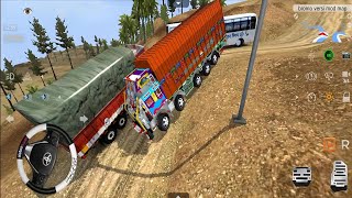 Extreme Off-Road Traffic mod | Indian Truck & Bus Stuck on Bromo Mod Map | BUSSID Gameplay" screenshot 3