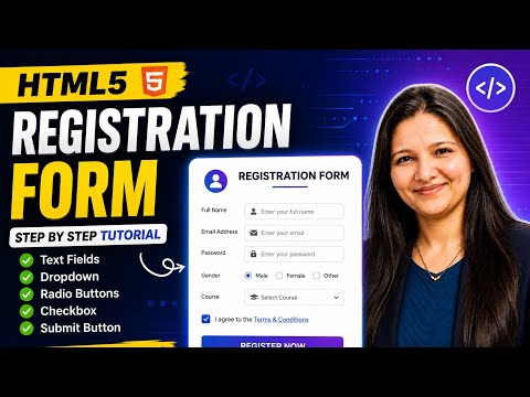 HTML5 Registration Form | Complete Tutorial for Beginners
