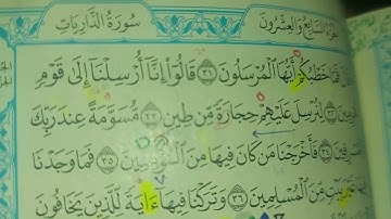 الجزء السابع والعشرون - سورة الذاريات .