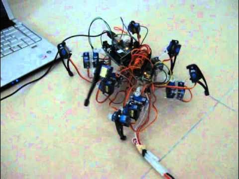 Spider Robot using Arduino and Processing... - YouTube