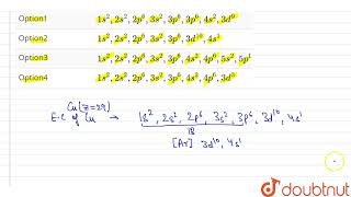 Electronic configurations of Cu ( Z = 29) is | 12 | STRUCTURE OF ATOM | CHEMISTRY | VMC MODULES ...