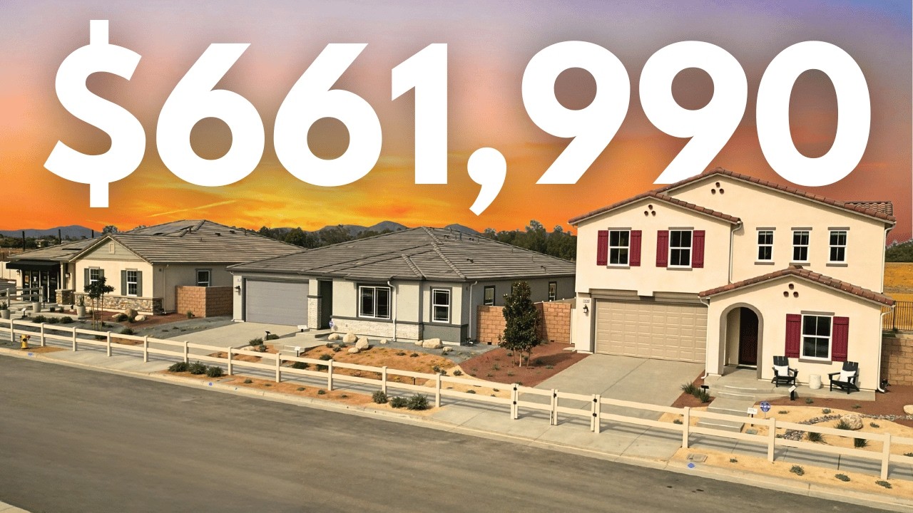 Новые дома на берегу озера в городе Менифи, штат Калифорния | Экскурсия по домам KB Home в стиле ...