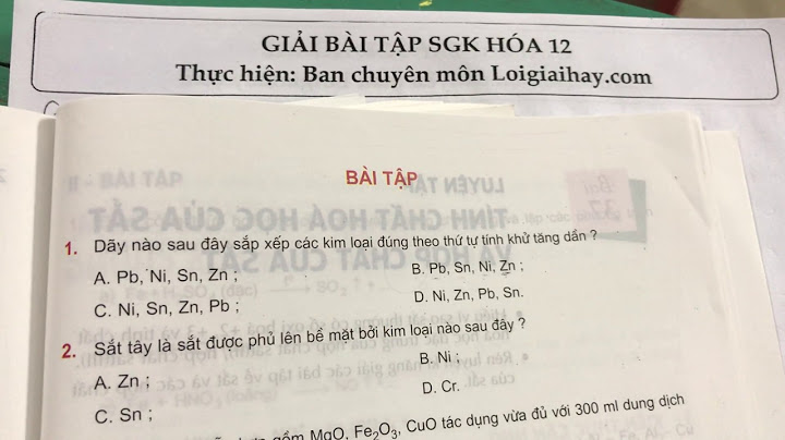 Giải bài tập hóa học 12 bai 6 trang 174 năm 2024